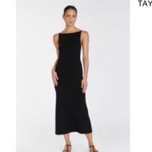 DISSH Taylor Sleek Black Midi Dress